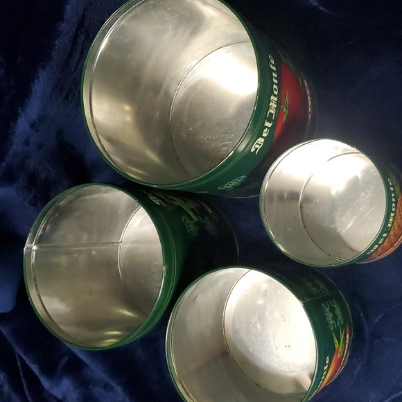 Del Monte (NESTING) canister set consisting of four round metal canisters - Picture 11 of 12